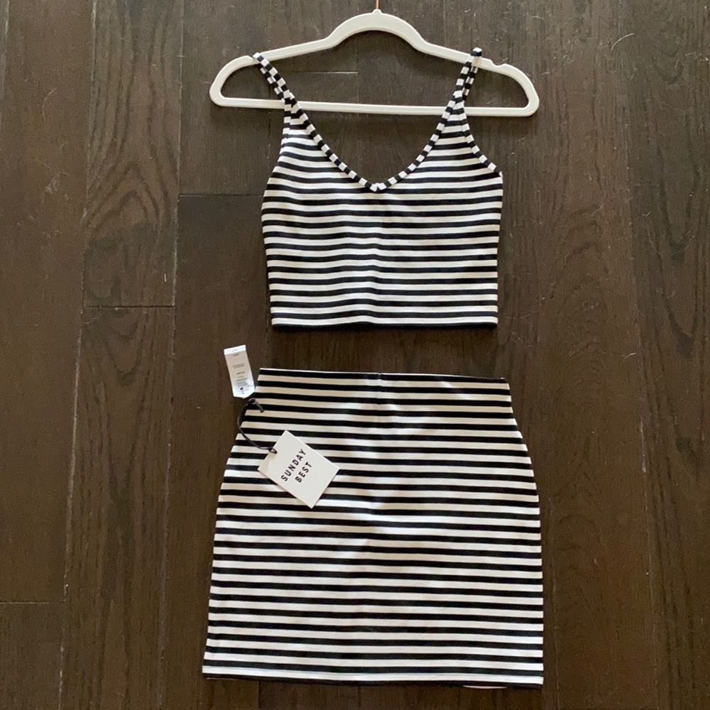 Aritzia Sunday best tank and skirt set